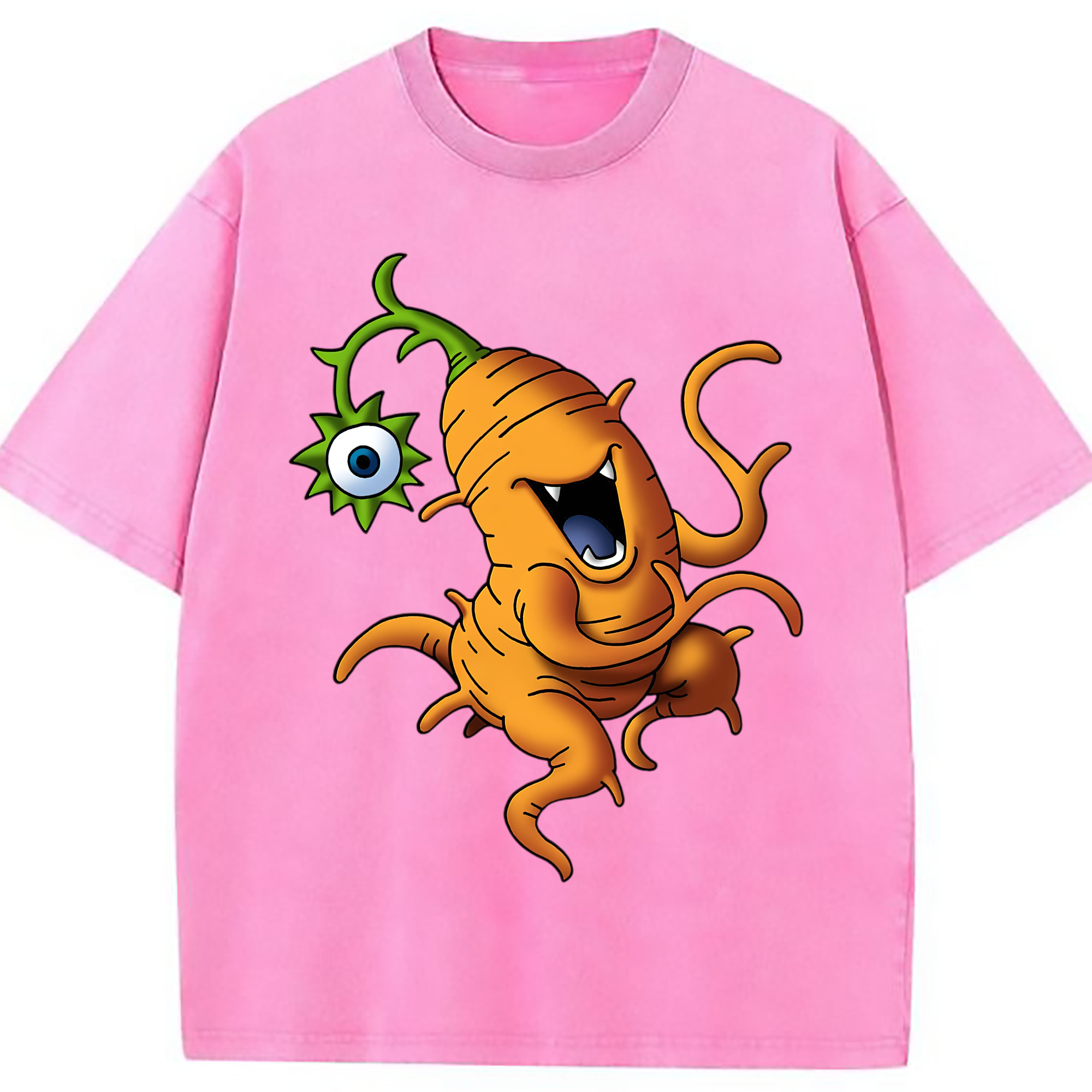 （画像用） ドラゴンクエスト Doragon Kuesuto Dragon Quest 綿100% ヴィンテージ風 半袖Tシャツ（フロントプリント）